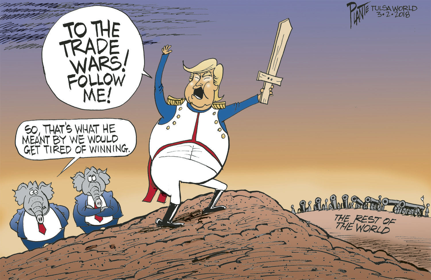 Bruce Plante Cartoon: Trump and Trade War